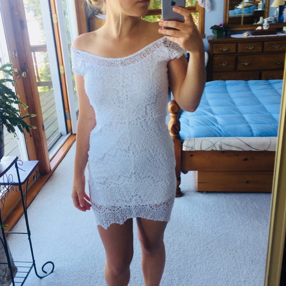 White lace dress - you are not alone brand